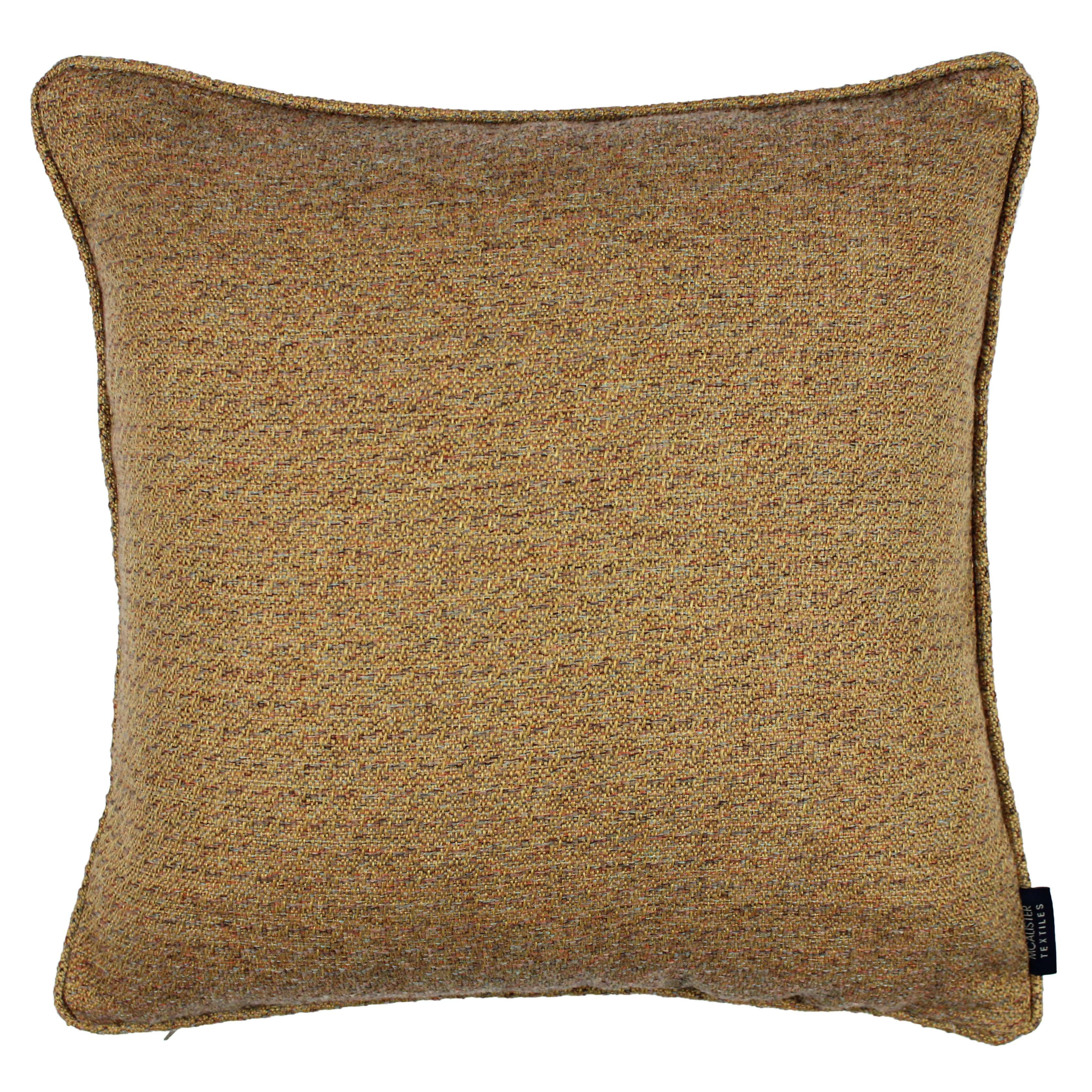 McAlister Textiles Highlands Ochre Textured Plain Cushion Cushions and Covers Cover Only 43cm x 43cm 