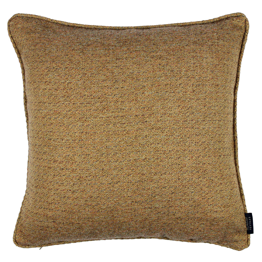 McAlister Textiles Highlands Ochre Textured Plain Cushion Cushions and Covers Cover Only 43cm x 43cm 