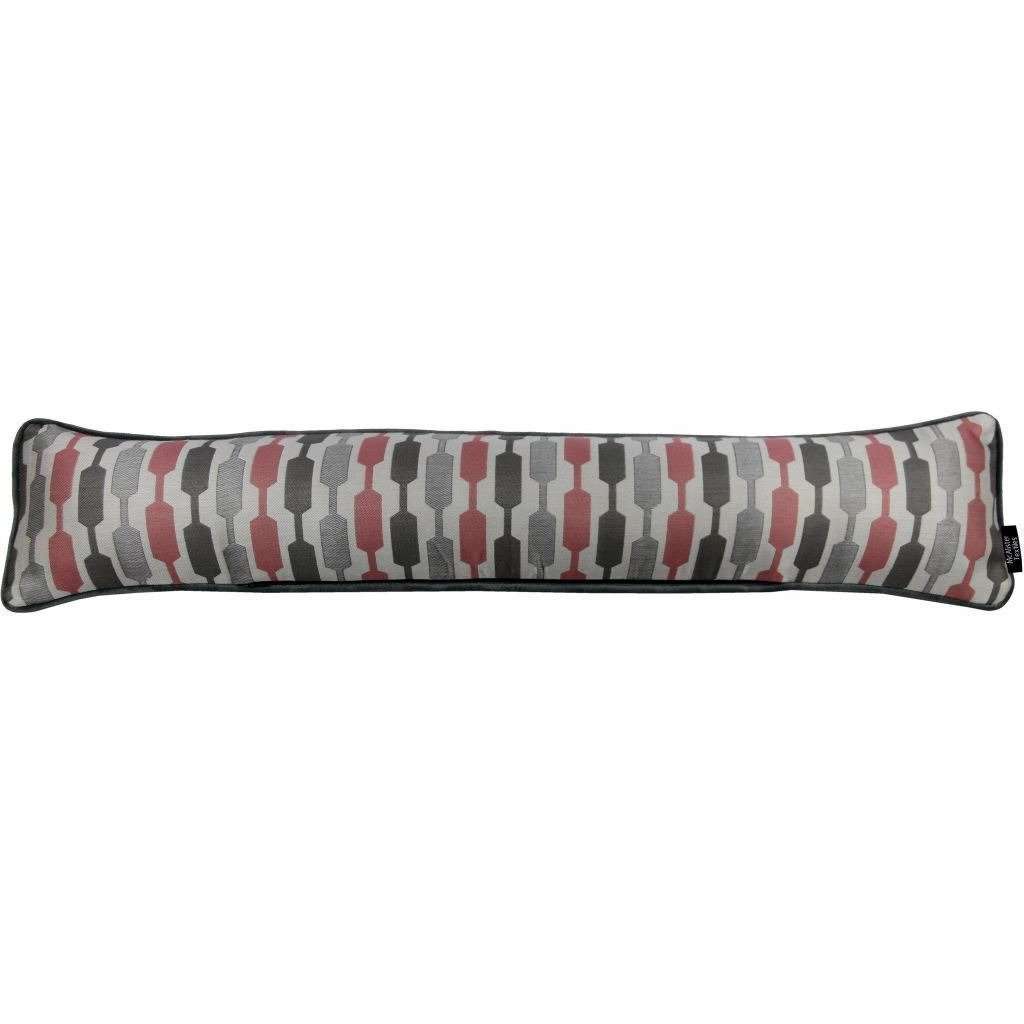 McAlister Textiles Lotta Blush Pink + Grey Draught Excluder Draught Excluders 18cm x 80cm 