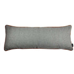 Load image into Gallery viewer, McAlister Textiles Deluxe Herringbone Grey + Orange Bed Pillow Large Boudoir Cushions 
