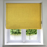 Load image into Gallery viewer, McAlister Textiles Linea Ochre Yellow Textured Roman Blinds Roman Blinds Standard Lining 130cm x 200cm Ochre Yellow
