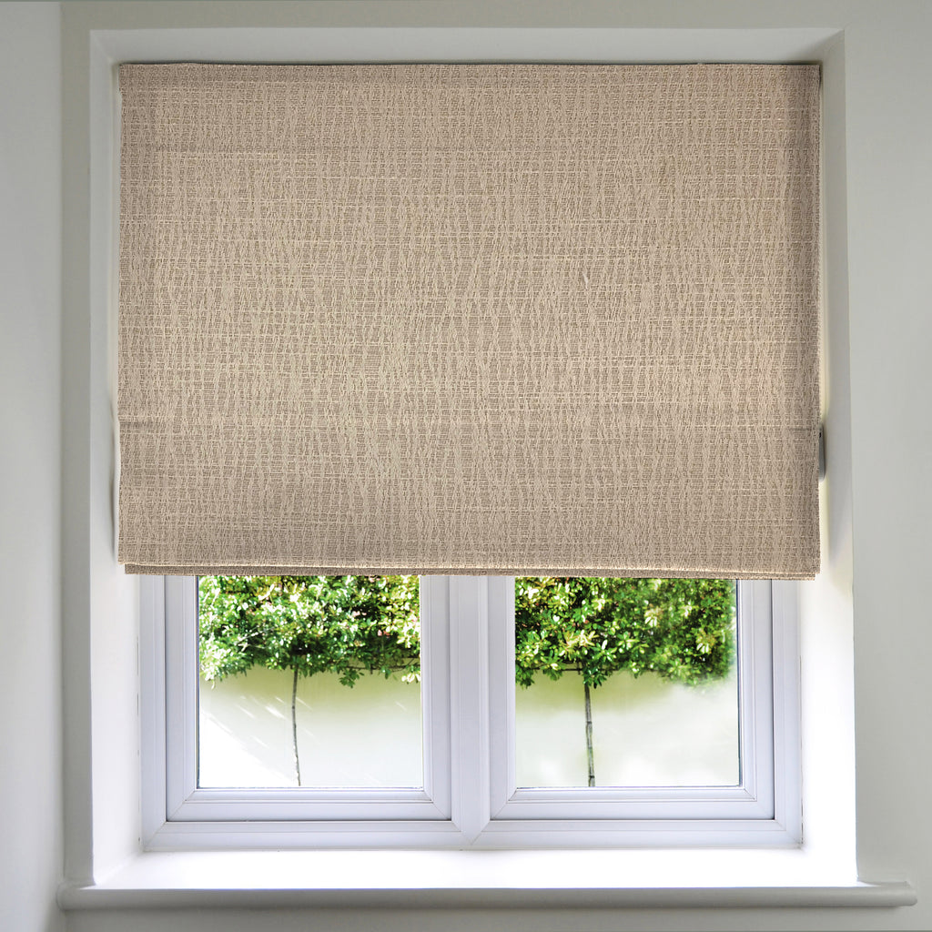 McAlister Textiles Linea Taupe Textured Roman Blinds Roman Blinds Standard Lining 130cm x 200cm Taupe
