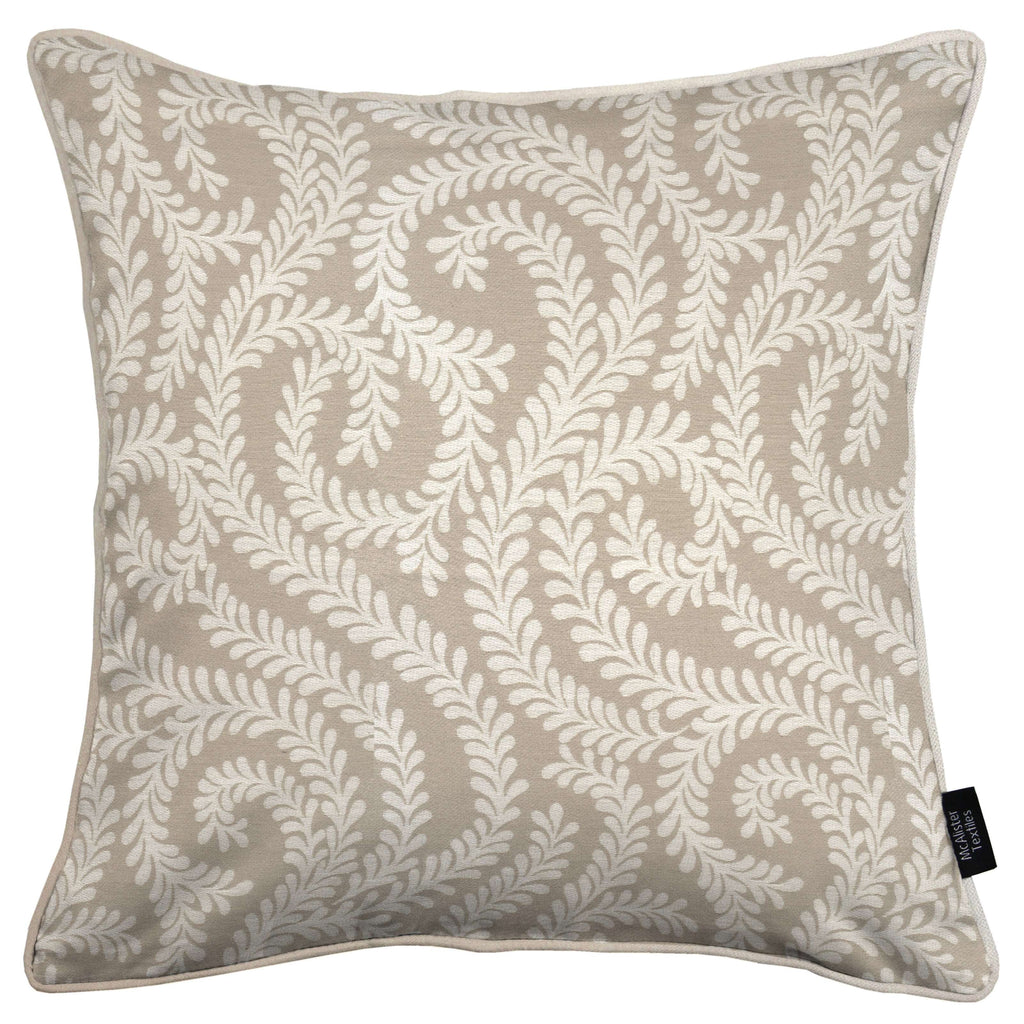 McAlister Textiles Little Leaf Pale Beige Cushion Cushions and Covers Cover Only 43cm x 43cm 