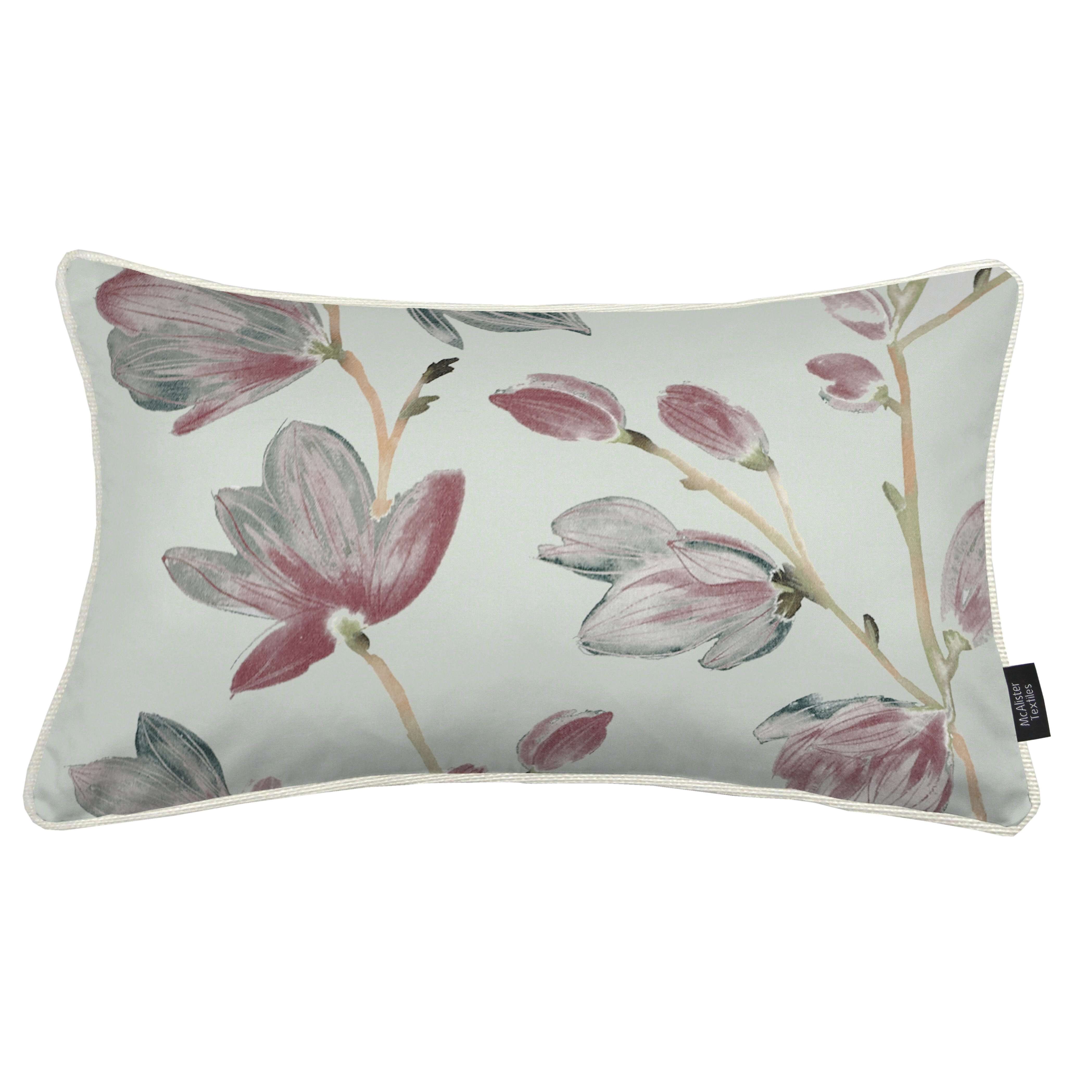 McAlister Textiles Magnolia Rose Floral Cotton Print Pillows Pillow Cover Only 50cm x 30cm 