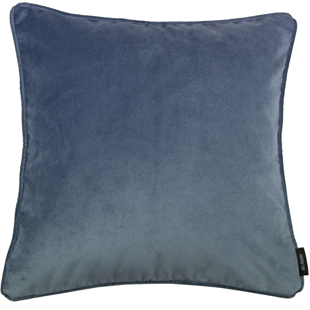 McAlister Textiles Matt Petrol Blue Velvet Cushion Cushions and Covers Cover Only 43cm x 43cm 