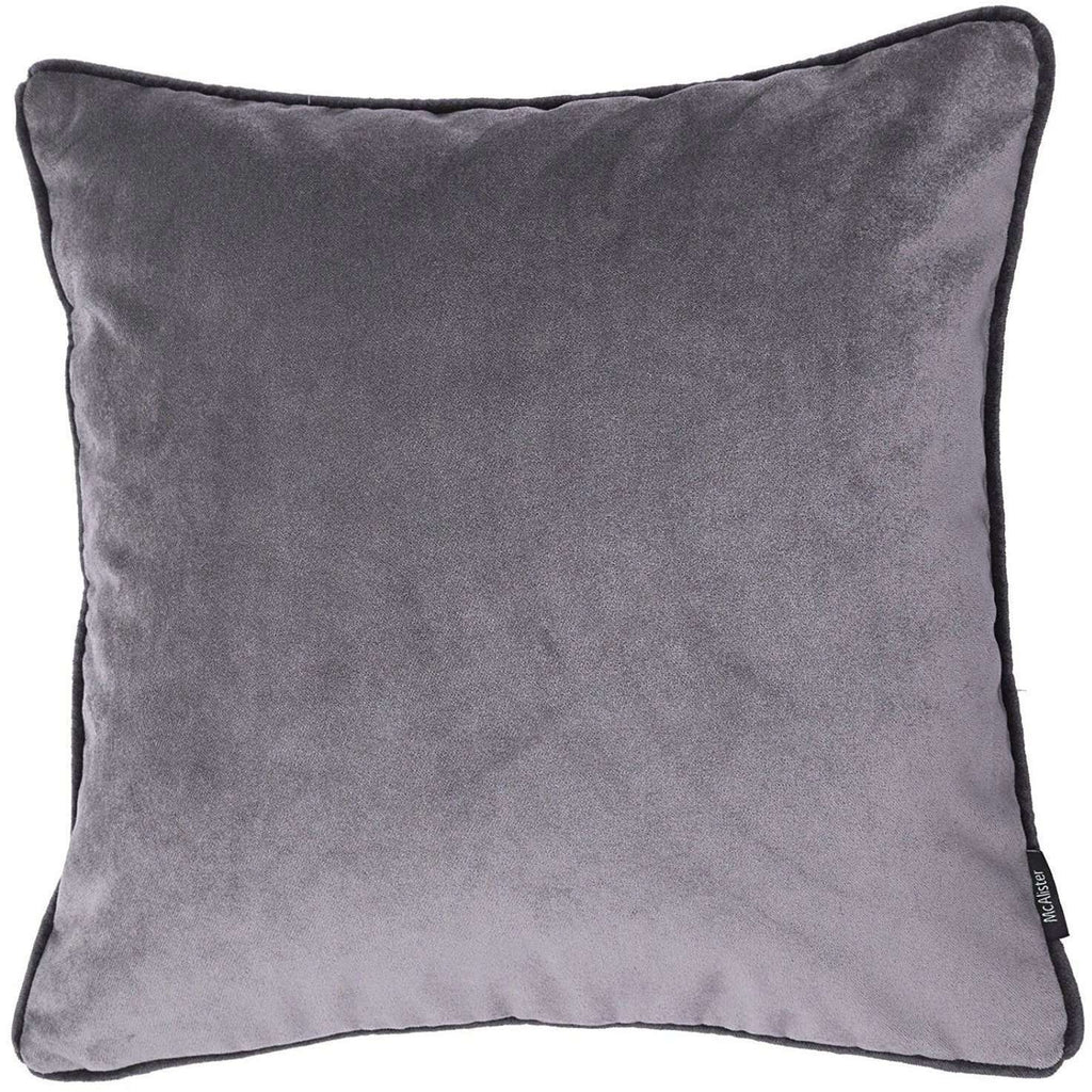 McAlister Textiles Matt Soft Silver Velvet Cushion Cushions and Covers Cover Only 43cm x 43cm 
