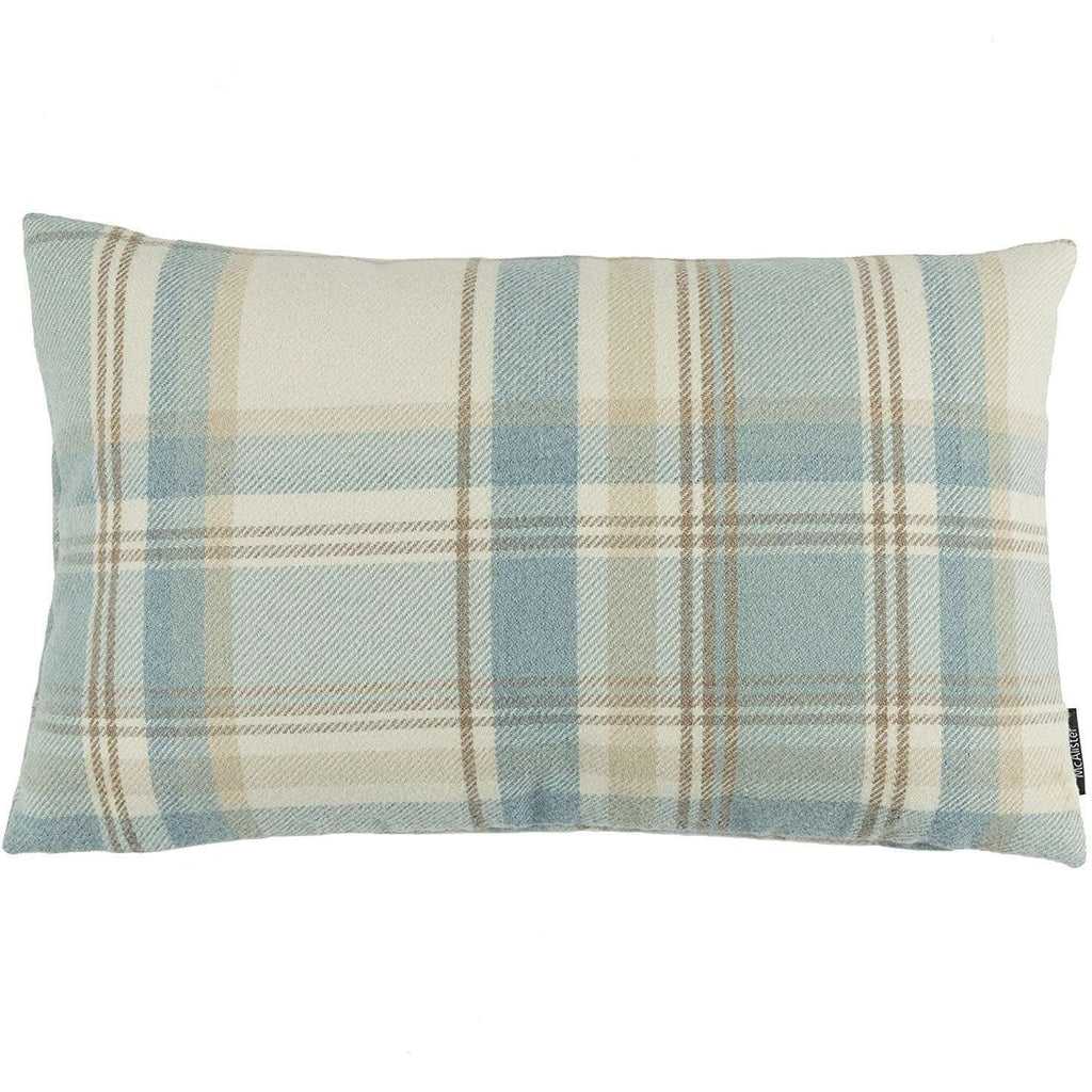 McAlister Textiles Heritage Duck Egg Blue Tartan Pillow Pillow Cover Only 50cm x 30cm 