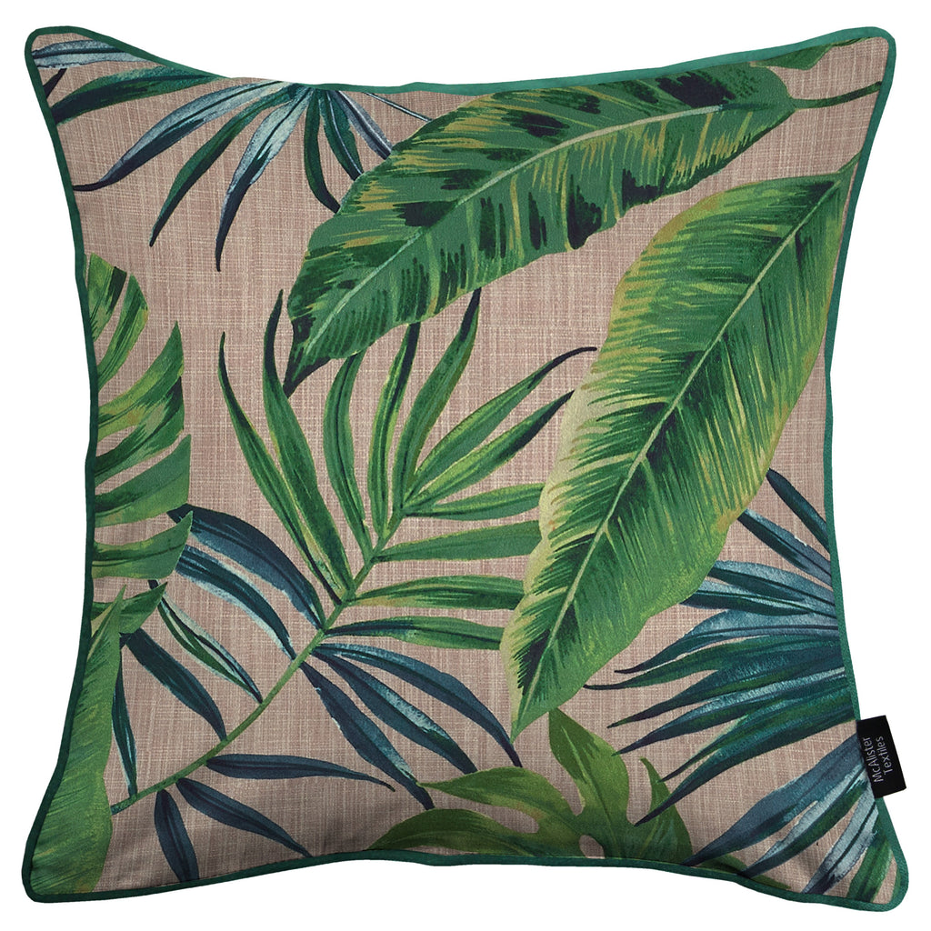 McAlister Textiles Palm Leaf New Printed Velvet Cushion Cushions and Covers Cover Only 43cm x 43cm 