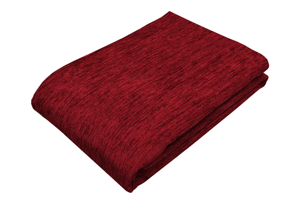 McAlister Textiles Plain Chenille Red Throws & Runners Throws and Runners Regular (130cm x 200cm) 