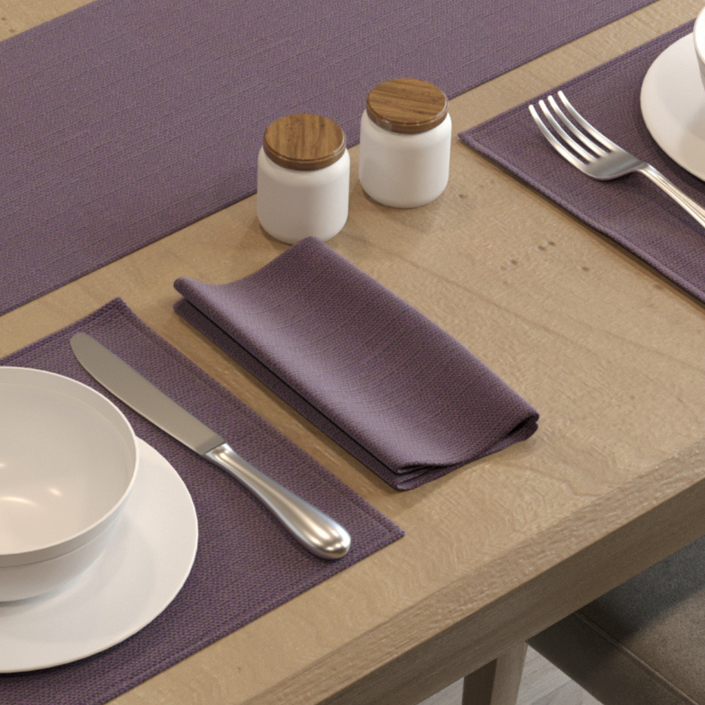 McAlister Textiles Savannah Aubergine Purple Napkin Set table nap Sets of 2 Napkins 