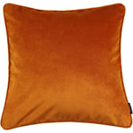 Load image into Gallery viewer, McAlister Textiles Matt Burnt Orange Piped Velvet Cushion Cushions and Covers Cover Only 43cm x 43cm 
