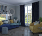 Load image into Gallery viewer, McAlister Textiles Textured Chenille Navy Blue Curtains Tailored Curtains 
