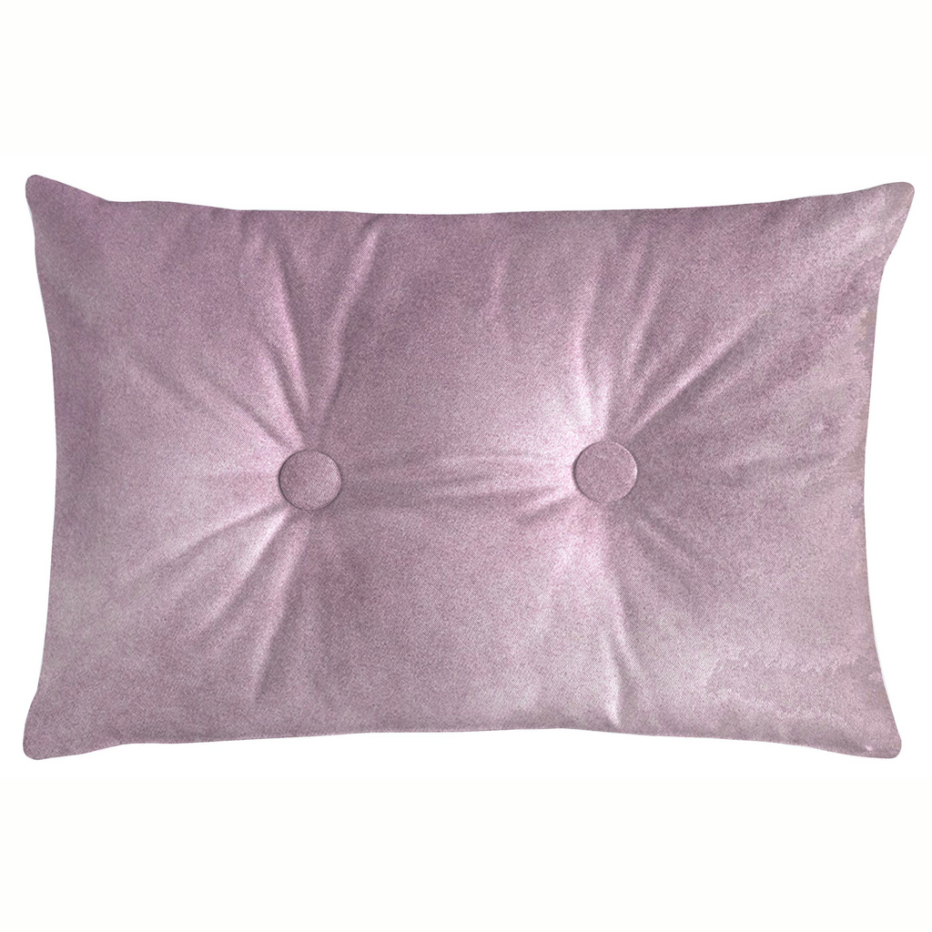 McAlister Textiles Matt Lilac Purple Velvet Button 40cm x 60cm Pillow Pillow Polyester Filler 60cm x 40cm 
