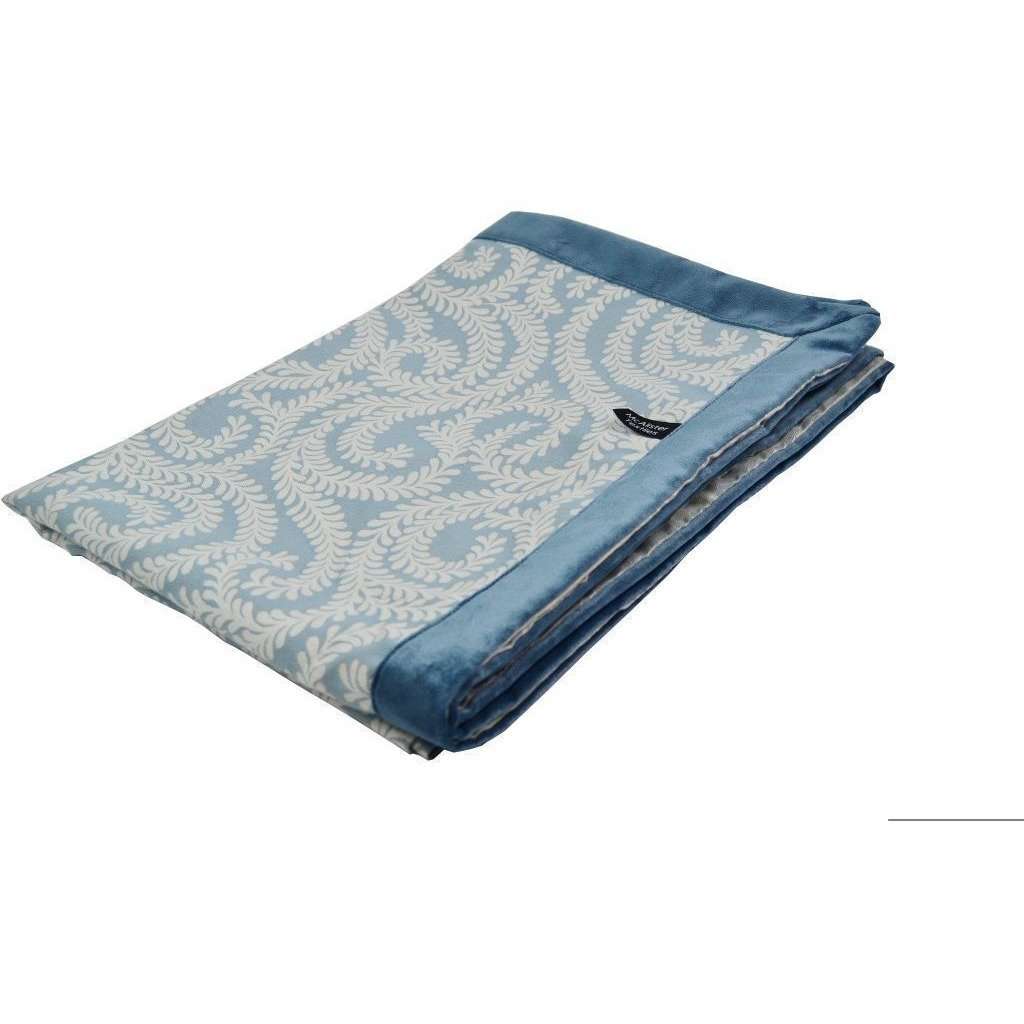 McAlister Textiles Little Leaf Wedgewood Blue Throws & Runners Throws and Runners Regular (130cm x 200cm) 