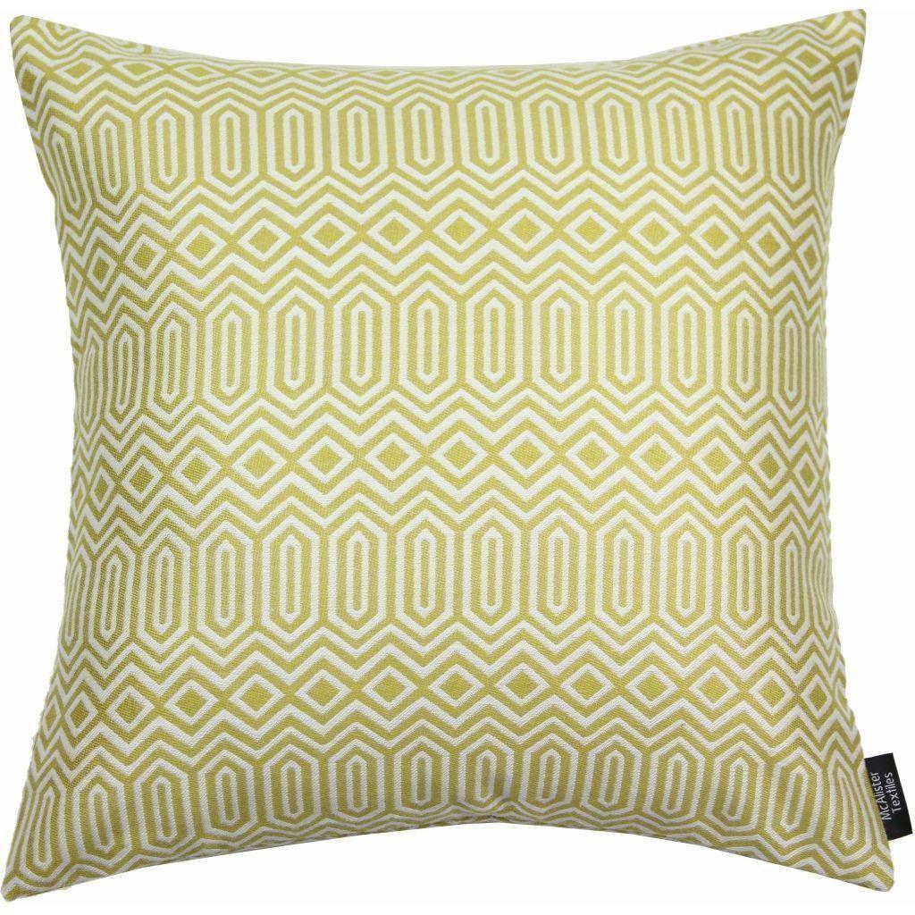 McAlister Textiles Colorado Geometric Yellow Cushion Cushions and Covers Cover Only 43cm x 43cm 