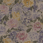 Load image into Gallery viewer, McAlister Textiles Blooma Purple, Pink and Ochre Floral Fabric Fabrics 1 Metre 

