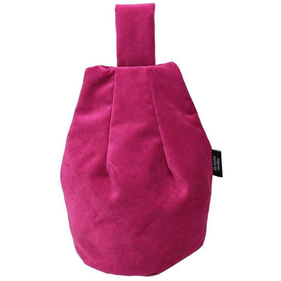McAlister Textiles Matt Fuchsia Pink Velvet Tablet Stand Mini Bean Bag 