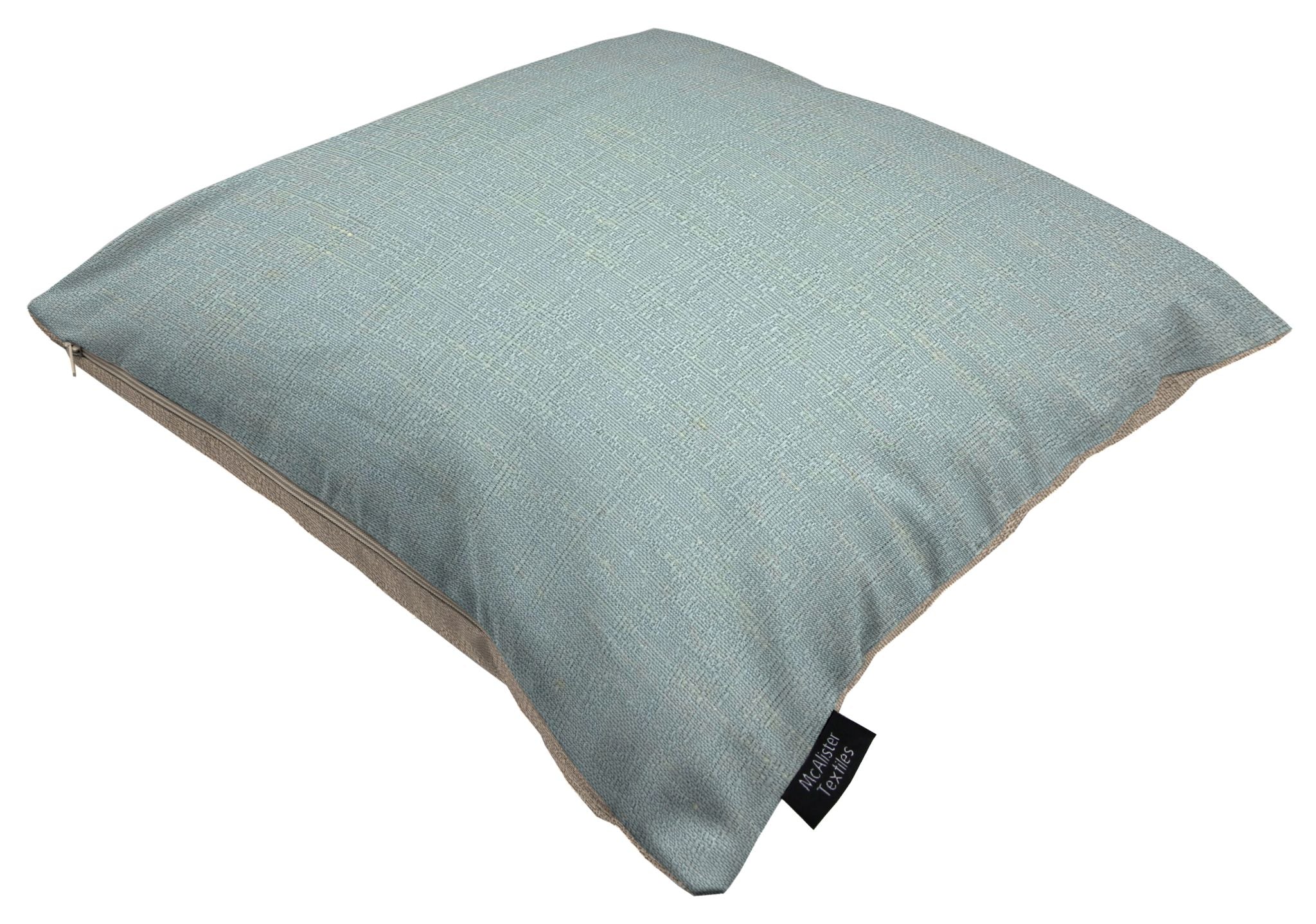 McAlister Textiles Harmony Duck Egg and Taupe Plain Cushions Cushions and Covers Cover Only 43cm x 43cm 