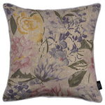 Load image into Gallery viewer, McAlister Textiles Blooma Purple, Pink and Ochre Floral Cushion Cushions and Covers Cover Only 43cm x 43cm 
