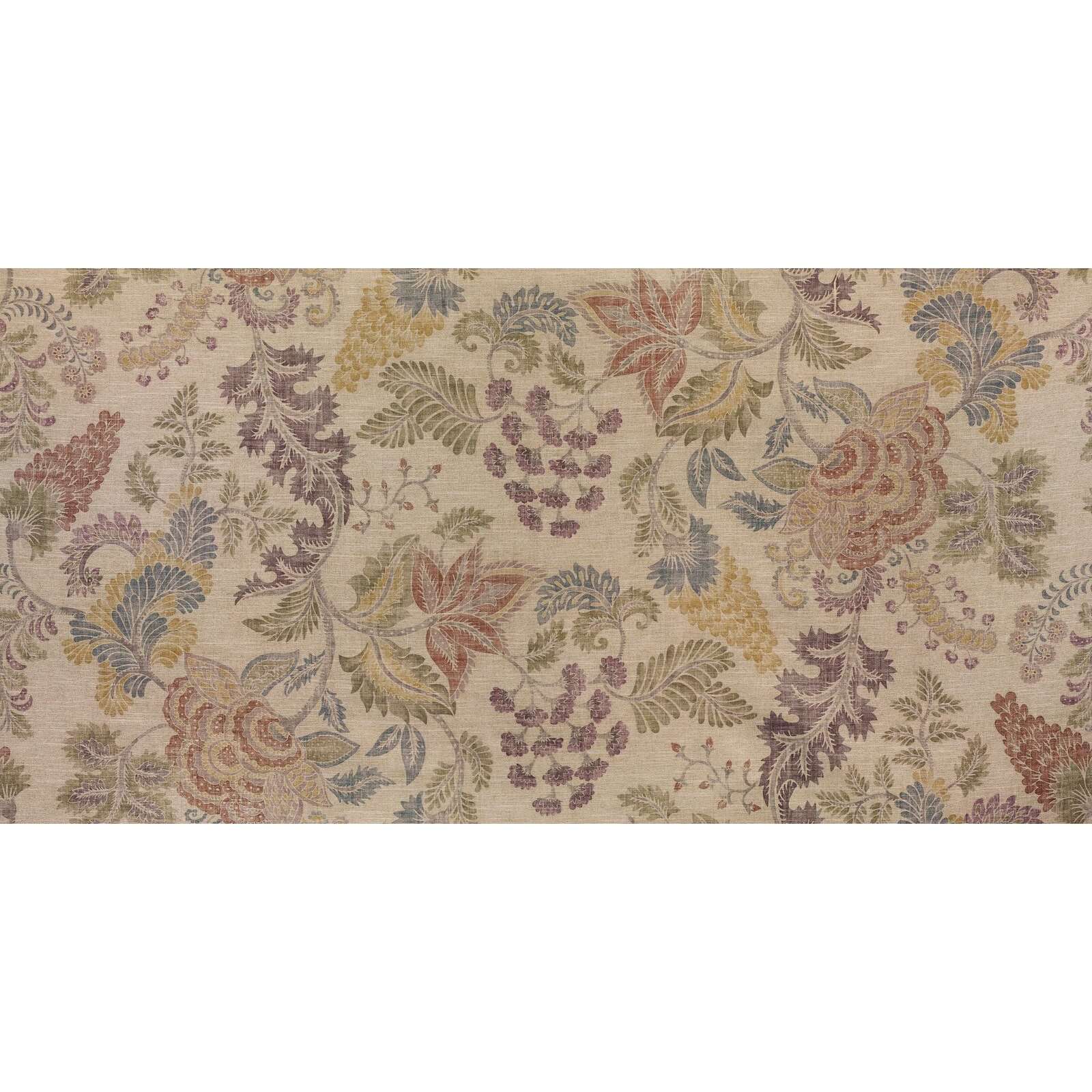 McAlister Textiles Floris Vintage Floral Linen Fabric Fabrics 
