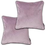 Load image into Gallery viewer, McAlister Textiles Matt Lilac Purple Velvet 43cm x 43cm Piped Cushion Sets Cushions and Covers Cushion Covers Set of 2 
