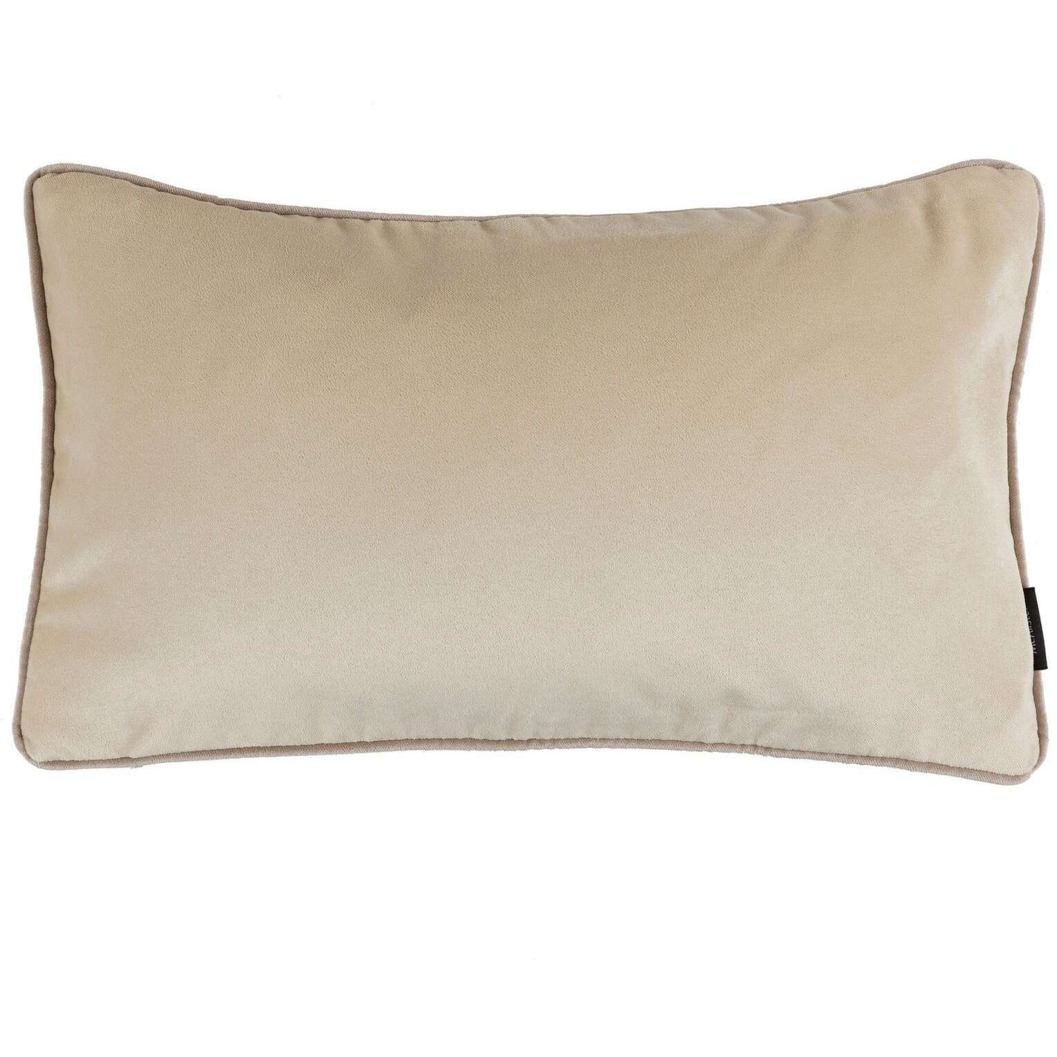 McAlister Textiles Matt Champagne Gold Piped Velvet Pillow Pillow Cover Only 50cm x 30cm 