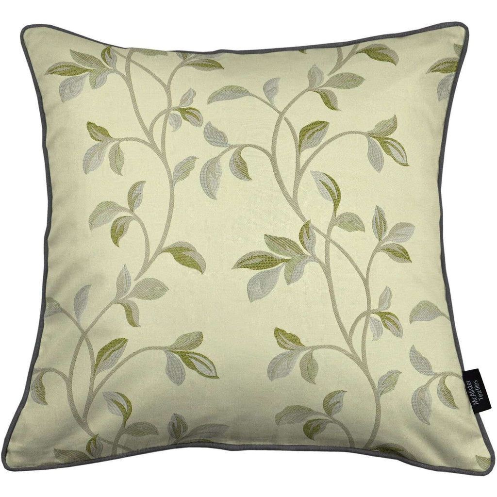 McAlister Textiles Annabel Floral Sage Green Cushion Cushions and Covers Cover Only 43cm x 43cm 