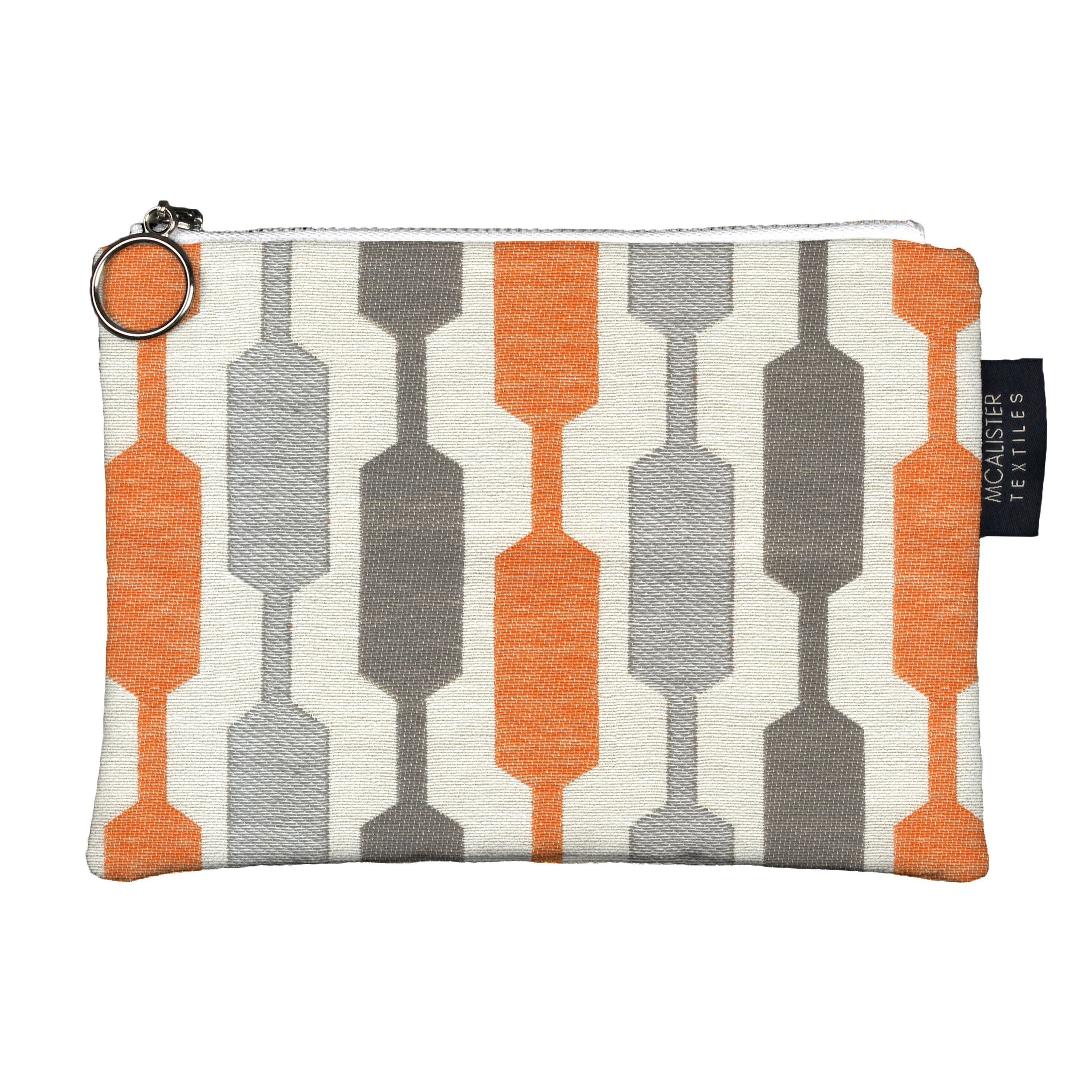 McAlister Textiles Lotta Orange + Teal Makeup Bag Clutch Bag 