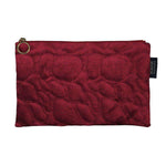 Load image into Gallery viewer, McAlister Textiles Pebble Pattern Red Velvet Makeup Bag - Large Clutch Bag 
