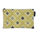 Load image into Gallery viewer, McAlister Textiles Laila Yellow + Grey Makeup Bag - Large Clutch Bag 
