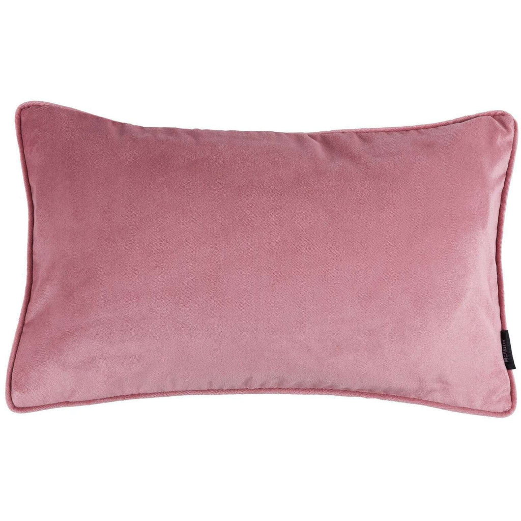 McAlister Textiles Matt Blush Pink Piped Velvet Pillow Pillow Cover Only 50cm x 30cm 