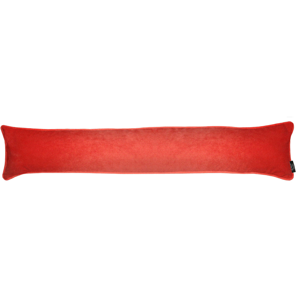 McAlister Textiles Matt Coral Pink Velvet Draught Excluder Draught Excluders 18 x 80cm 