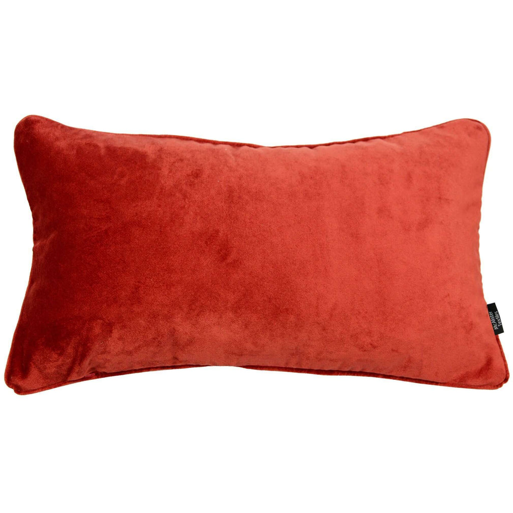 McAlister Textiles Matt Rust Red Orange Velvet Pillow Pillow Cover Only 50cm x 30cm 