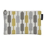 Load image into Gallery viewer, McAlister Textiles Lotta Yellow + Grey Makeup Bag - Large Clutch Bag 
