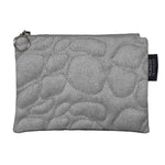 Load image into Gallery viewer, McAlister Textiles Pebble Pattern Silver Velvet Makeup Bag Clutch Bag 

