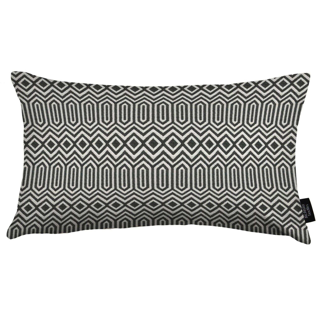 McAlister Textiles Colorado Geometric Black Pillow Pillow Cover Only 50cm x 30cm 