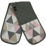 Load image into Gallery viewer, McAlister Textiles Vita Pink Cotton Print Double Oven Mitts Kitchen Accessories 
