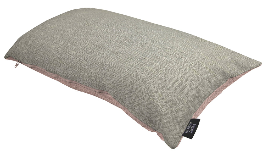 McAlister Textiles Harmony Dove Grey and Pink Plain Pillow Pillow Cover Only 50cm x 30cm 